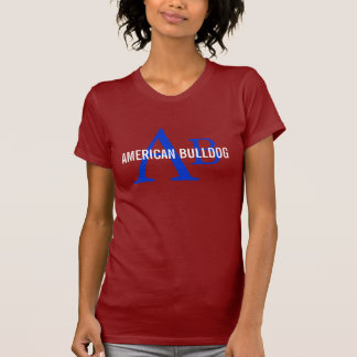 Camiseta Monograma americano da raça do buldogue