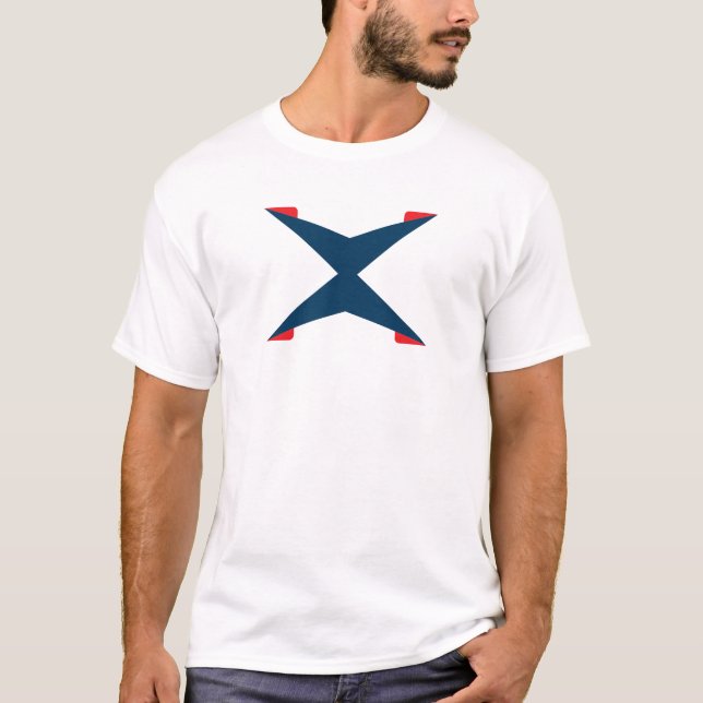 Camiseta Monograma Clássico com Letra X (Frente)