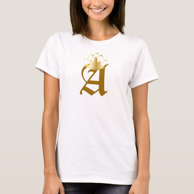 Camiseta Monograma coroado S-16 Princesa-Personalização (Frente)