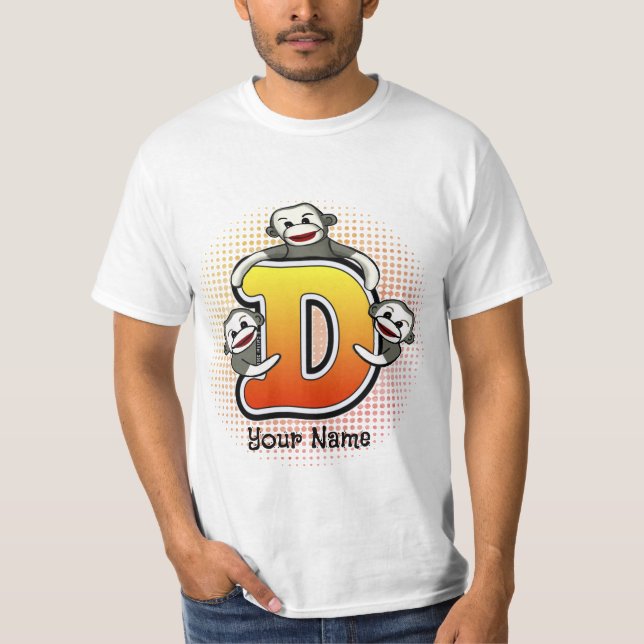 Camiseta Monograma D Sock Monkey T Shirt (Frente)