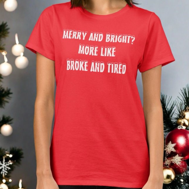 Camiseta Monograma da Feliz de Natal Bright (Criador carregado)