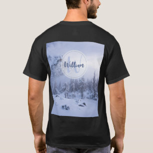 Camiseta Monograma da floresta de névoa das maravilhas do i