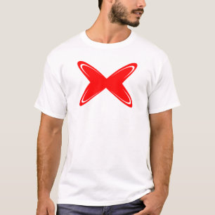 Camiseta Monograma da Letra X da Borboleta Elegante