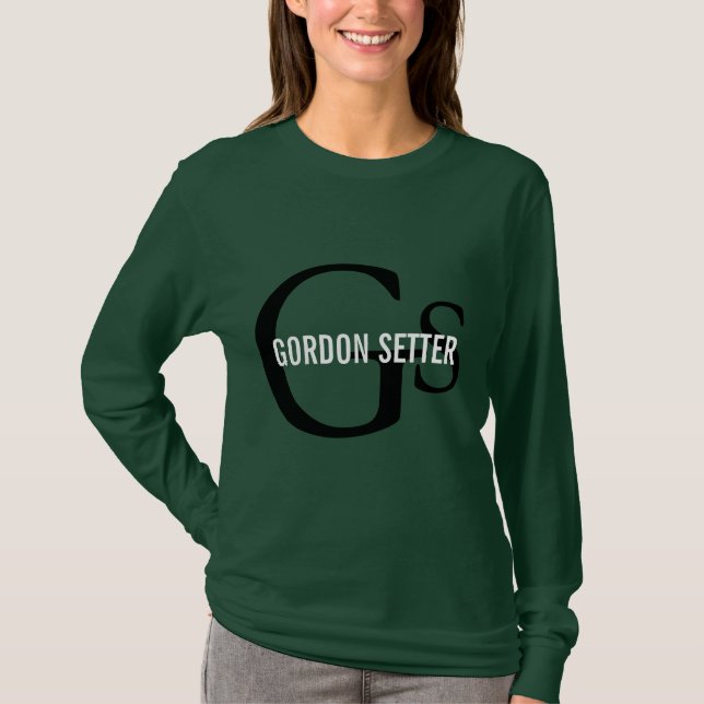 Camiseta Monograma da raça do setter de Gordon (Frente)