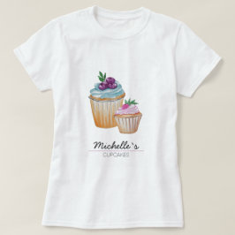 Camiseta Monograma De cupcakes E Frutas