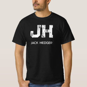 CAMISETA MONOGRAMA DE DUAS LETRAS BRANCO MINIMALISTA NOME P