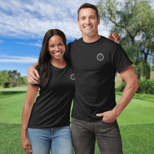 Camiseta Monograma de Inicial com Taco de Golfe Cruzado Clá