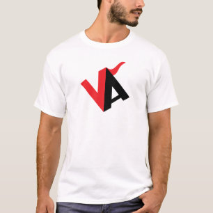 Camiseta Monograma de letra minimalista clássica vermelha e