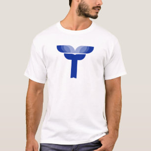 Camiseta Monograma de Letra T Flor de Lótus