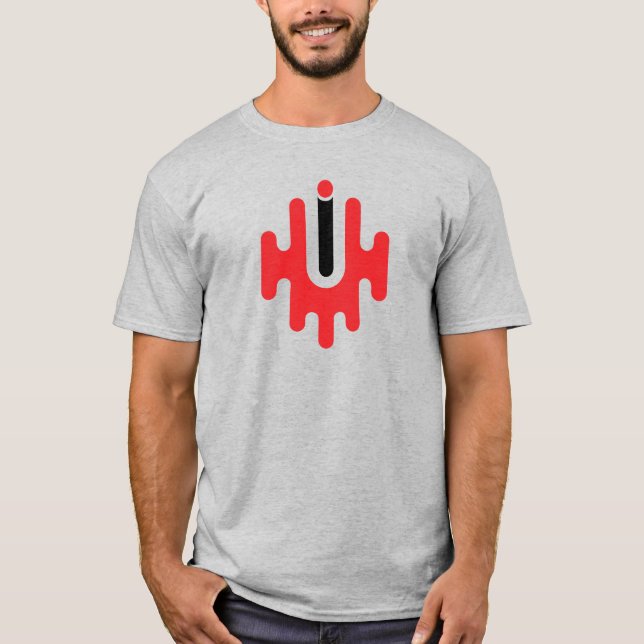 Camiseta Monograma de Letra U Moderna e Clássica (Frente)