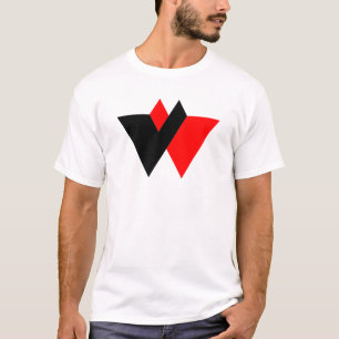 Camiseta Monograma de Letra W Moderna