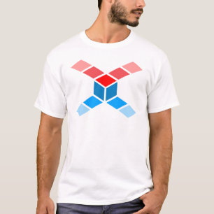 Camiseta Monograma de Letra X de Polígono Elegante