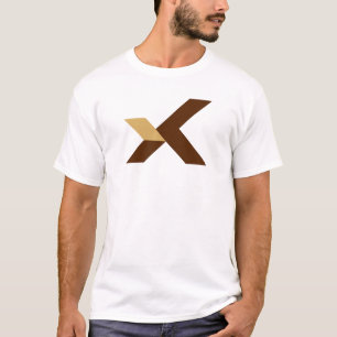 Camiseta Monograma de Letra X Moderna e Clássica