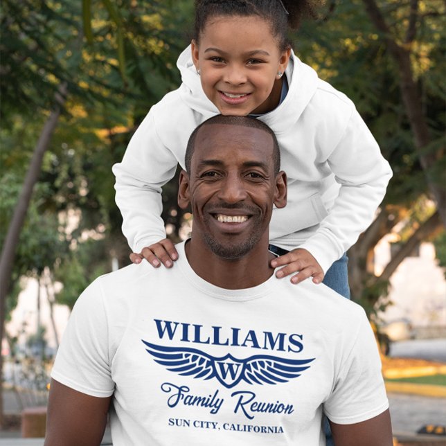 Camiseta Monograma de Reunião da Família Vintage (Criador carregado)