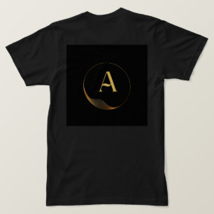 Camiseta Monograma de símbolo A personalizado impresso na c