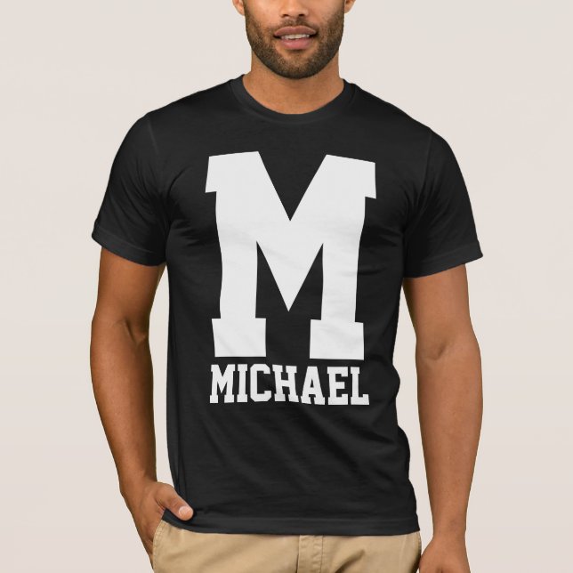 Camiseta Monograma do Letterman do time do colégio (Frente)