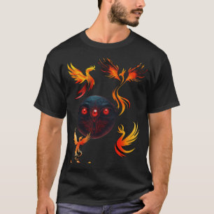 Camiseta Monograma e misterioso da tinta Phoenix elegante