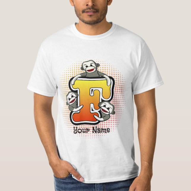 Camiseta Monograma F Sock Monkey T Shirt (Frente)