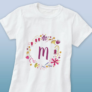 Camiseta Monograma Floral