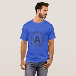 Camiseta Monograma Floral Personalizada Escudo Ini