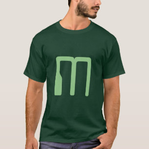 Camiseta Monograma Floresta Verde Adicionar Seu Nome Inicia