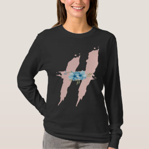 Camiseta Monograma Inicial Fofo Letras Alfabeto Floral H