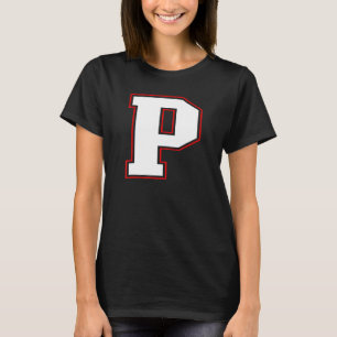 Camiseta Monograma Inicial P Letra P Maiúscula Alfabeto