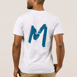 Camiseta Monograma Inicial Substituição Moderna Adicionar