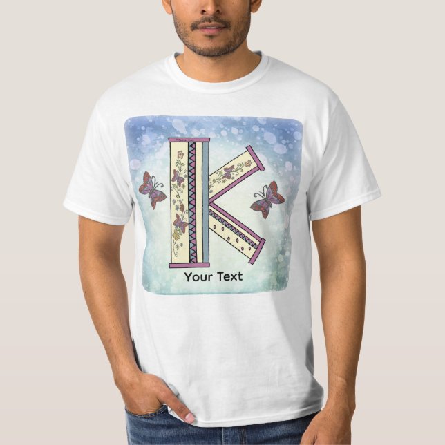 Camiseta Monograma K floral (Frente)