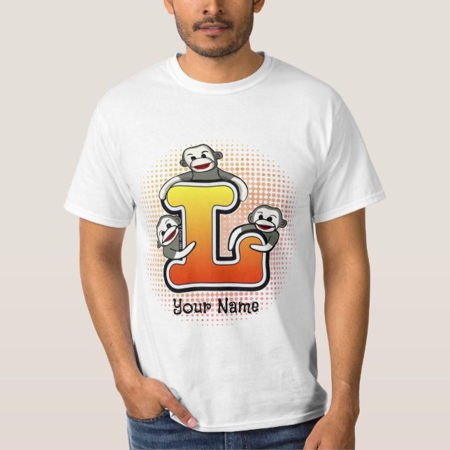 Camiseta Monograma L Sock Monkey T Shirt (Frente)