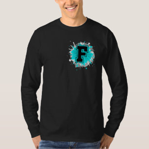 Camiseta Monograma - Letra F Alphabet Iniciais Para Nomes -