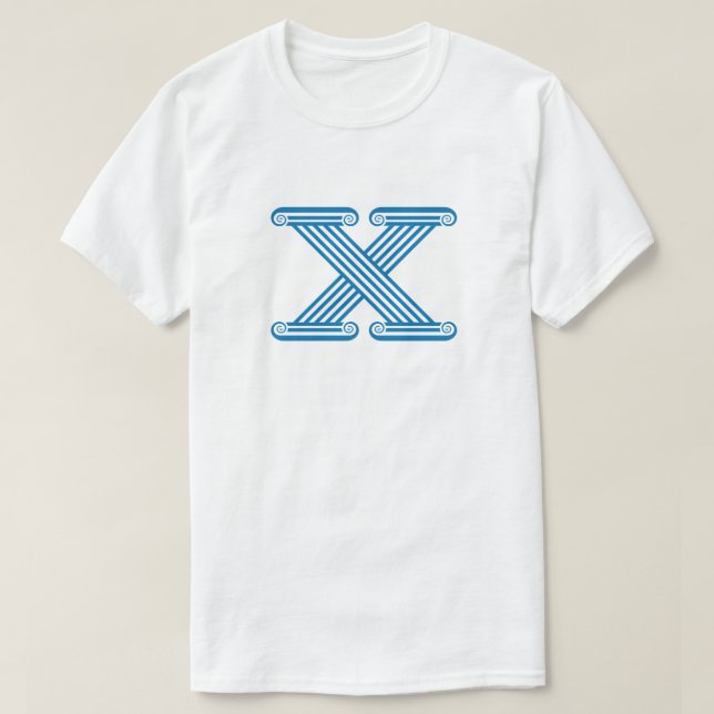 Camiseta Monograma Letra X (Frente do Design)