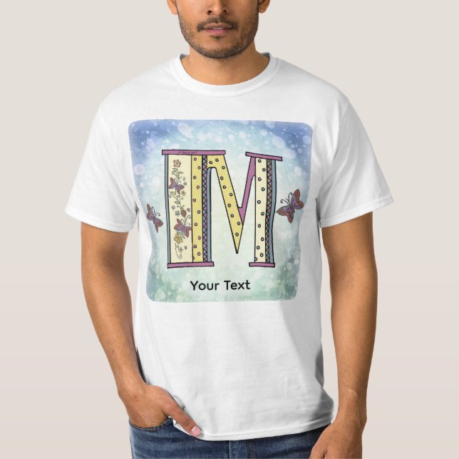 Camiseta Monograma M floral (Frente)