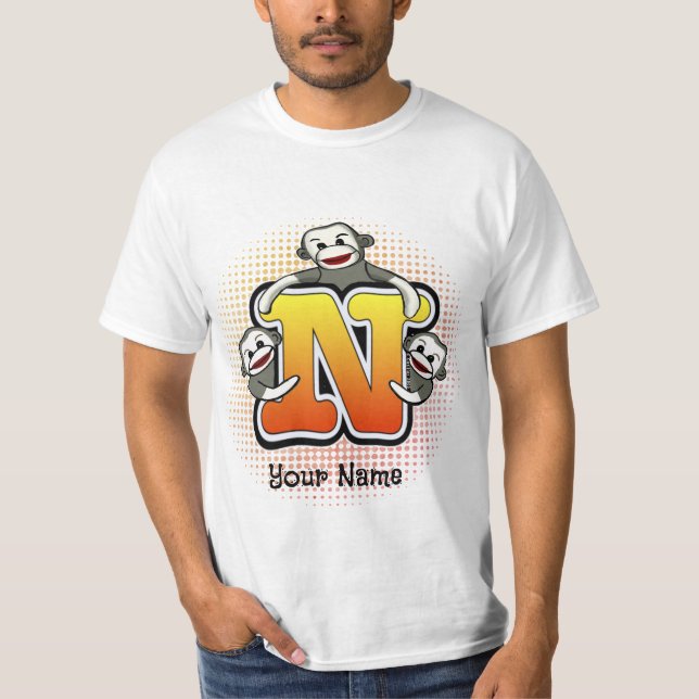 Camiseta Monograma N Sock Monkey T Shirt (Frente)