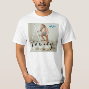 Camiseta Monograma Personalizado Cão Pet Baby Photo w/ Name