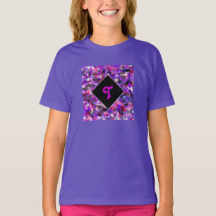Camiseta Monograma Personalizado Confetti Inicial