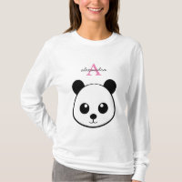 Monograma personalizado de panda bonito