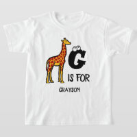 Monograma personalizado G para girafas girafas gir