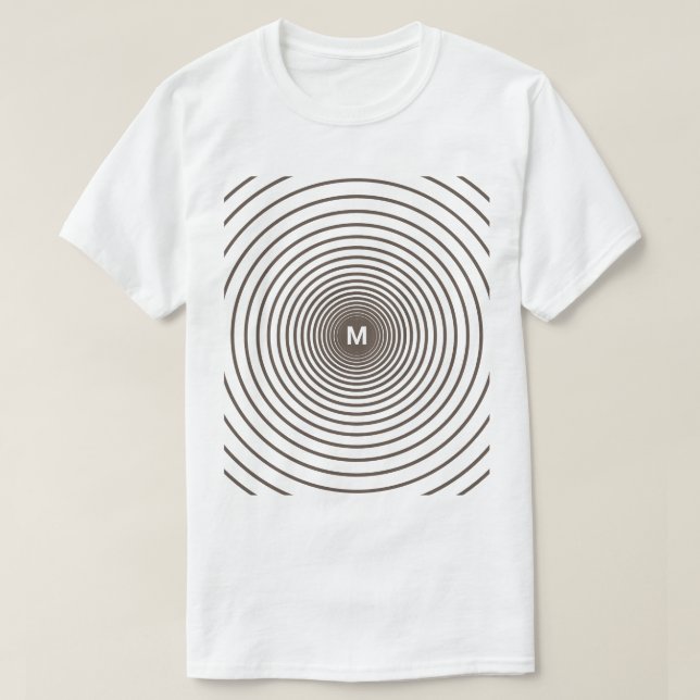 Camiseta Monograma Personalizado Sua Letra T-Shirt Strike (Frente do Design)