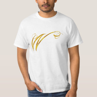 Camiseta Monograma Personalizado W Faux Gold Foil Monograma