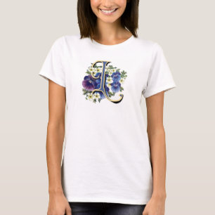 Camiseta Monograma pintado à mão da inicial do amor