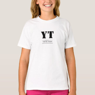 Camiseta Monograma preto clássico simples