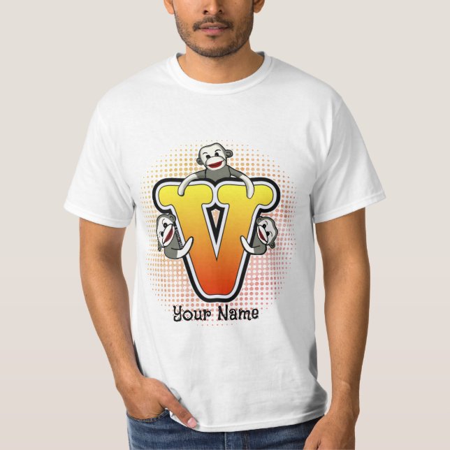 Camiseta Monograma V Sock Monkey (Frente)