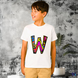 Camiseta Monograma W Colorido e Divertido com Tribal e Dood
