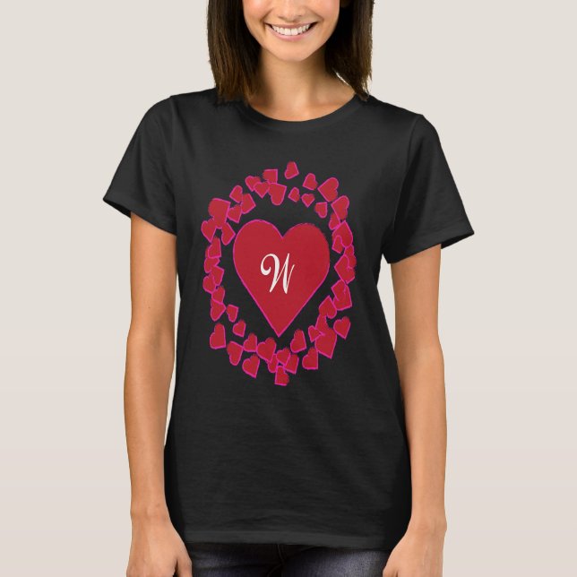 Camiseta Monograma W Forma Coração (Frente)