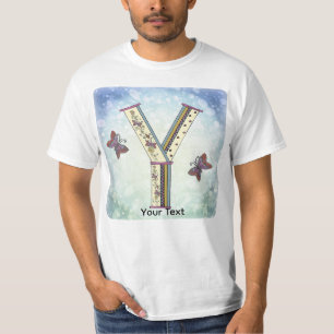 Camiseta Monograma Y floral