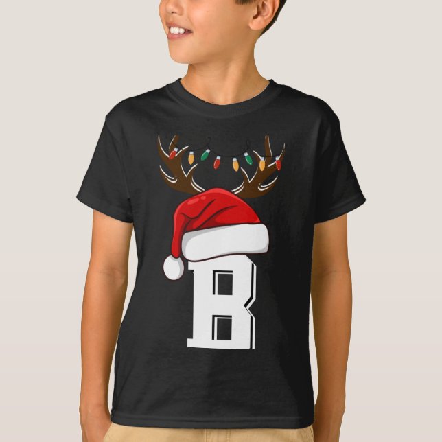 Camiseta Monogrammed Family Christmas Matching Outfits T Sh (Frente)
