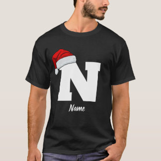 Camiseta Monogrammed Family Christmas With Name T-shirt