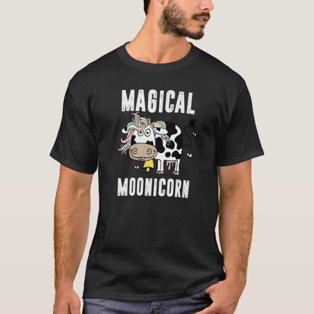 Camiseta Mononicórnio Magnético Para Vaca Masculina (Frente)