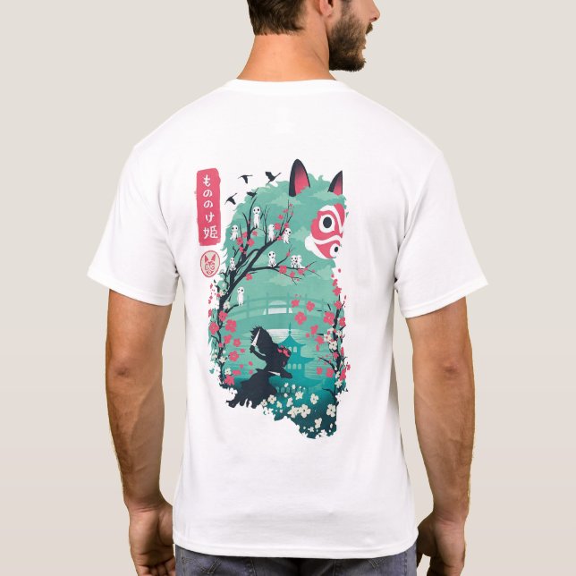 Camiseta Mononoke Hime (も の の け 姫) (Verso)